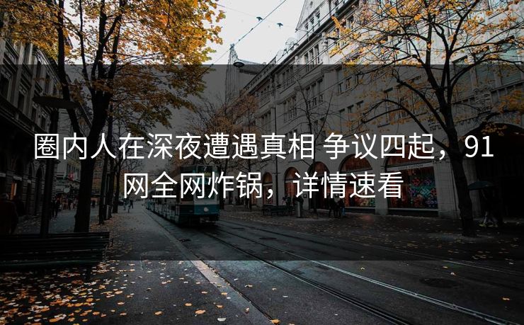 圈内人在深夜遭遇真相 争议四起，91网全网炸锅，详情速看