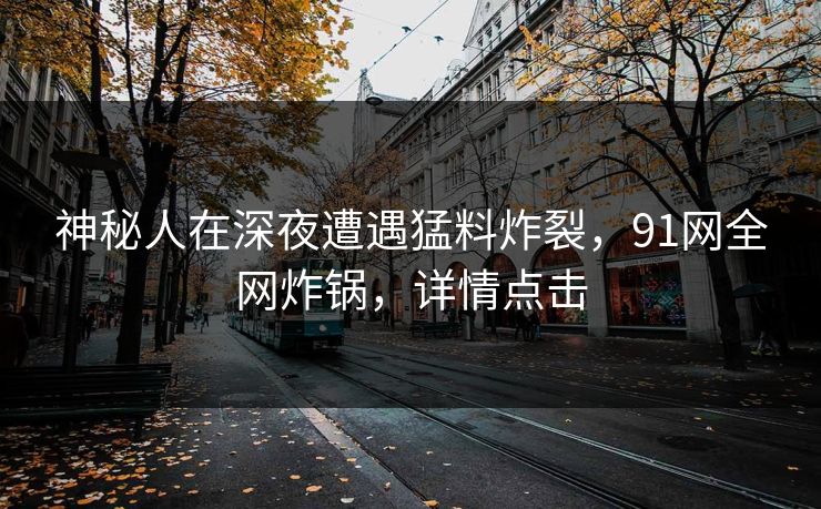 神秘人在深夜遭遇猛料炸裂，91网全网炸锅，详情点击